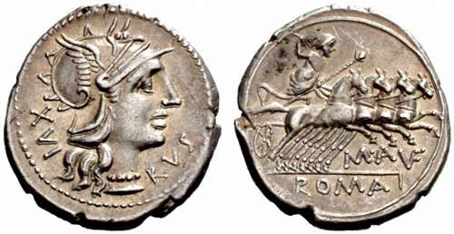 aufidia roman coin denarius